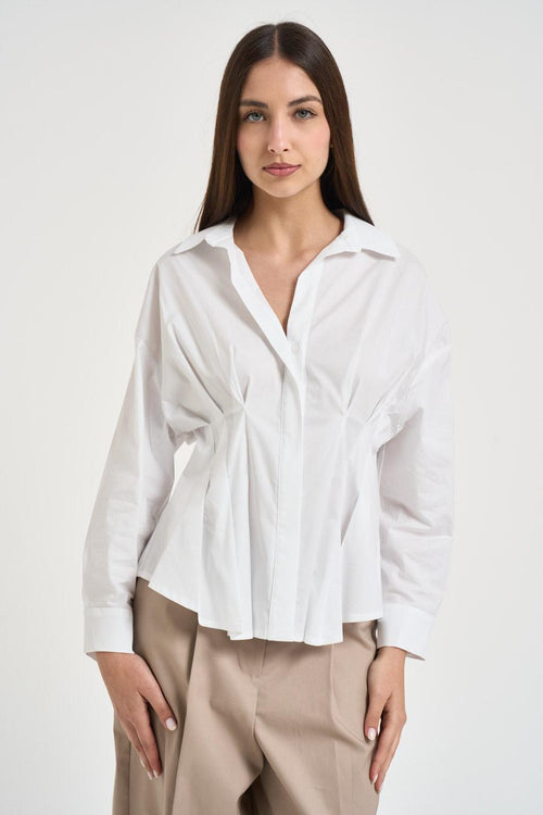 Camicia donna bianca con pinces