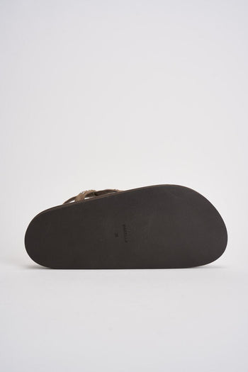 Sandalo donna in suede tortora - 8