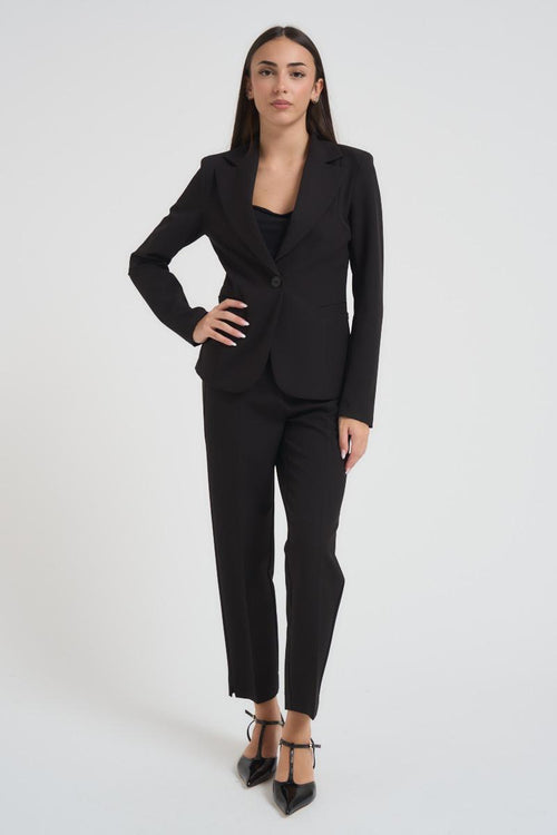 Giacca donna monopetto nera