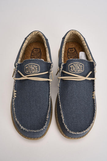 Scarpa da barca uomo Wally blu - 5