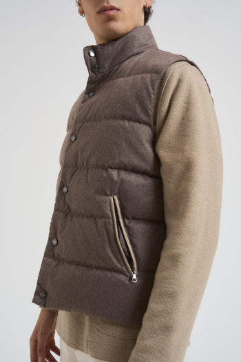 Gilet uomo trapuntato tortora - 4