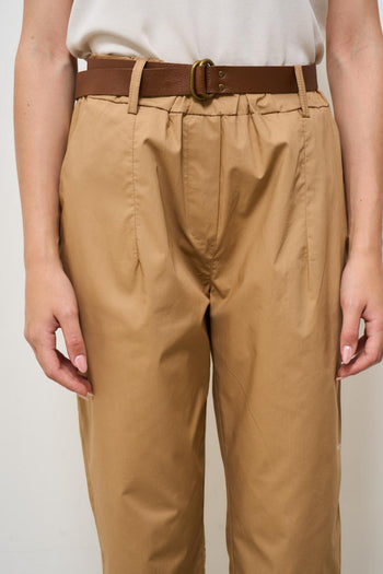 Pantalone donna regular cammello - 5
