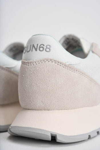 Sneakers donna in suede bianche e silver - 8