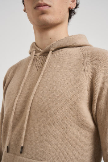 Felpa uomo in maglia cammello - 4