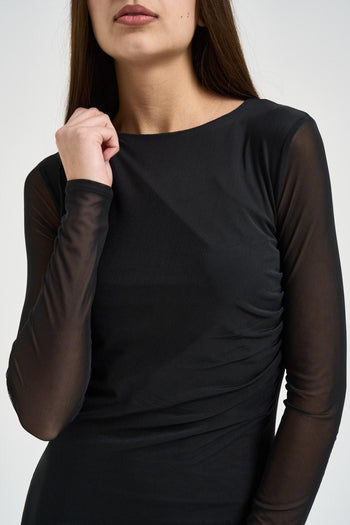 Abito donna aderente nero - 5
