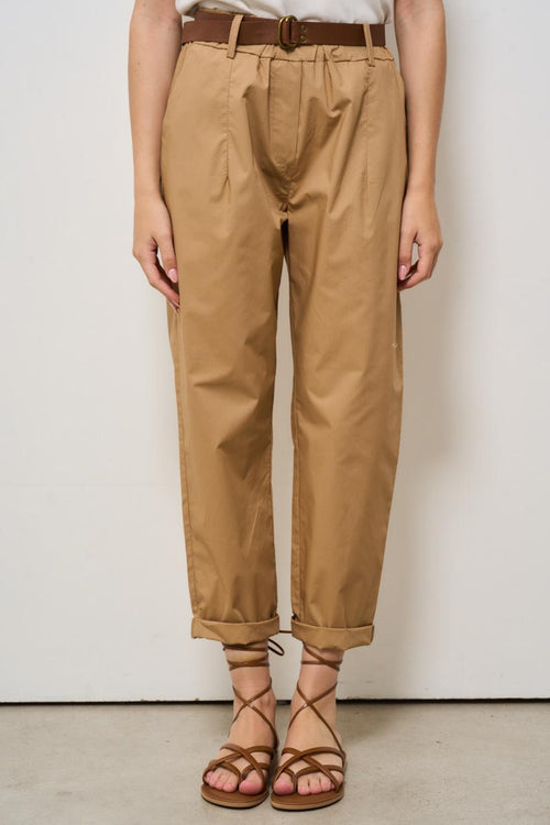 Pantalone donna regular cammello