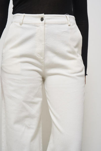 Jeans donna a palazzo bianco - 6