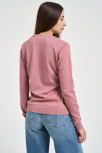 Maglia donna girocollo rosa - 3