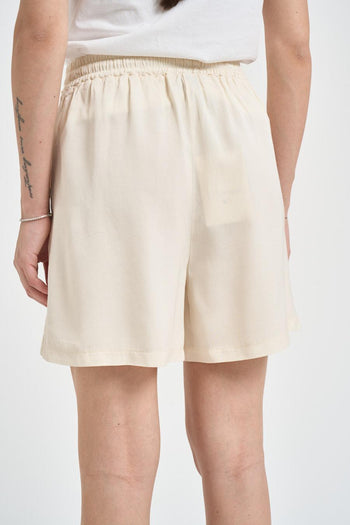 Shorts donna con coulisse burro - 3