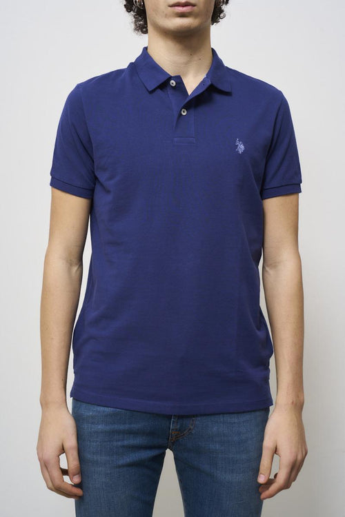 Men's blue polo shirt