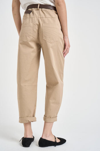 Pantalone donna balloon sabbia - 4