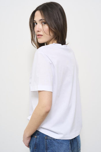 White women's crew neck t-shirt - 5