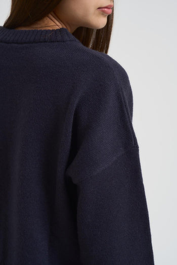 Maglia donna girocollo blu - 4