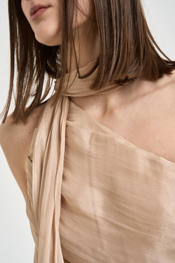 Abito donna lungo champagne - 6