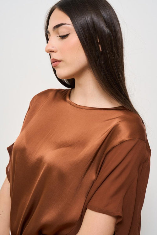 Blusa donna marrone - 2