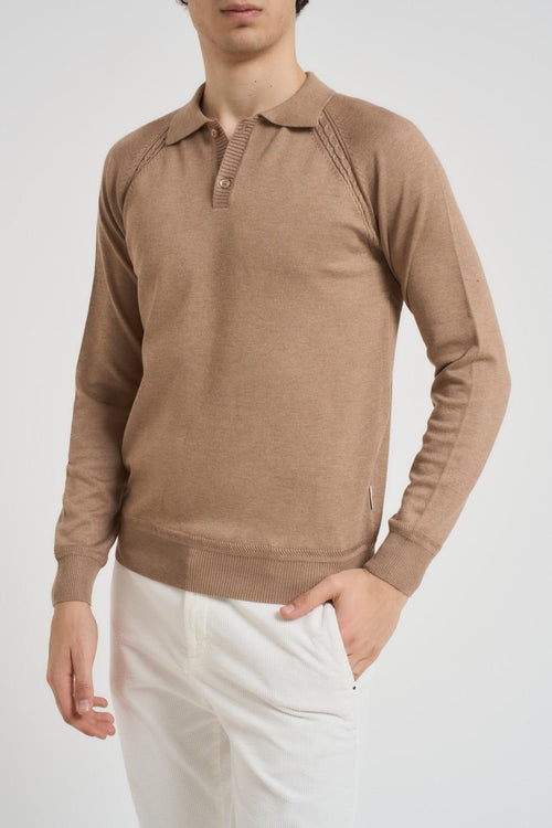 Polo uomo cammello