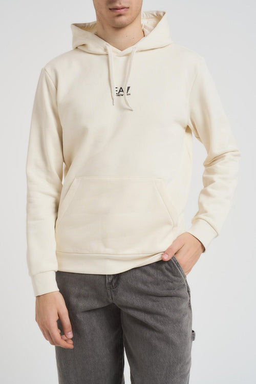 Felpa uomo con cappuccio burro