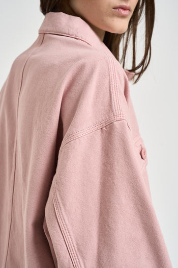 Giacca donna in denim rosa - 5