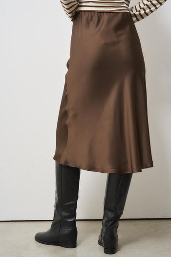 Gonna donna midi marrone - 4