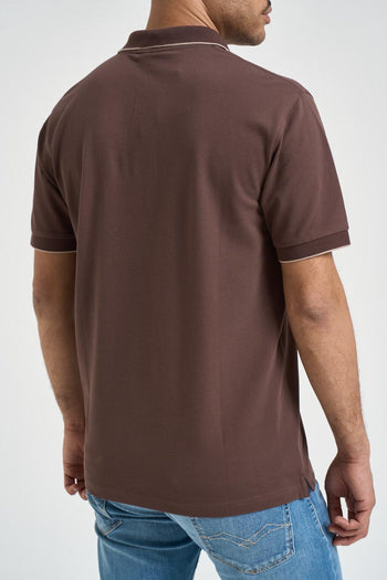 Polo uomo marrone - 4