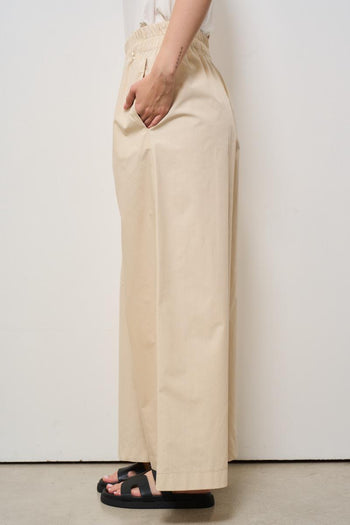 Pantalone donna a palazzo panna - 3