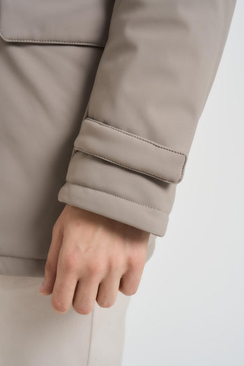 Giubbotto trench midi uomo grigio chiaro - 4