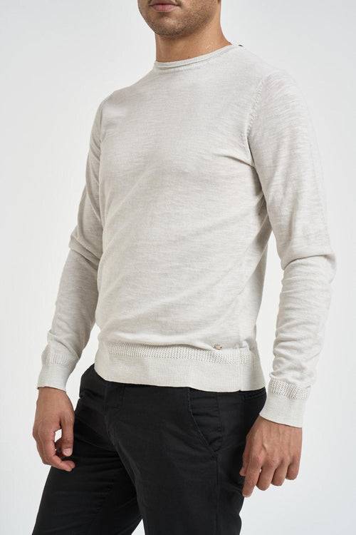 Maglia uomo girocollo grigio perla - 2