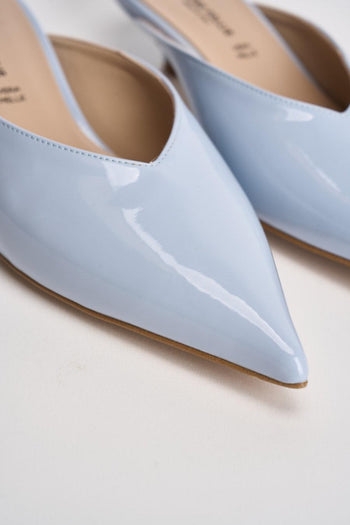 Sabot donna in vernice azzurra - 3