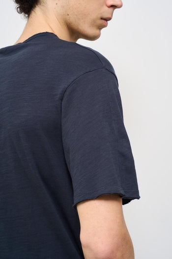 T-shirt uomo girocollo blu - 5