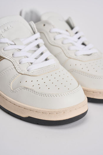 Sneakers donna Court 2.0 in pelle bianca e glitter argento - 4