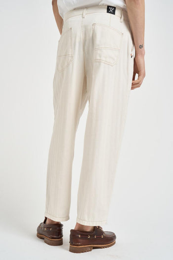 Pantalone uomo regular avorio - 3