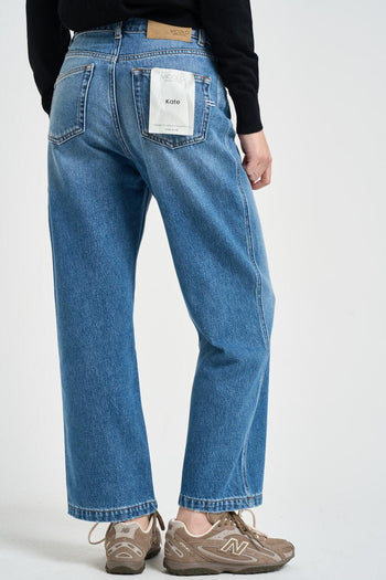 Jeans donna wide leg Kate cropped - 5
