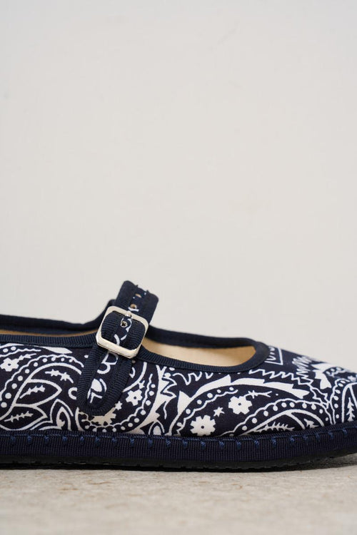 Ballerine donna fantasia bandana blu - 2