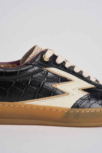 Sneakers donna coccodrillo marroni - 3