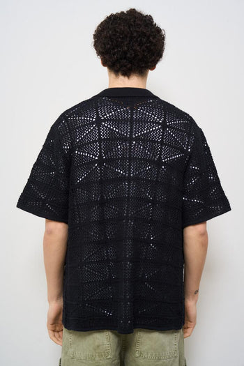 Camicia uomo in maglia nera - 5