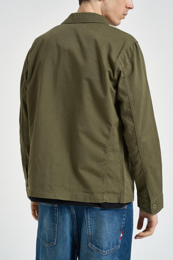 Giacca uomo stile camicia verde oliva - 4