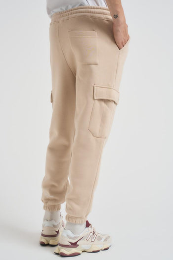 Pantalone tuta jogger uomo beige - 5