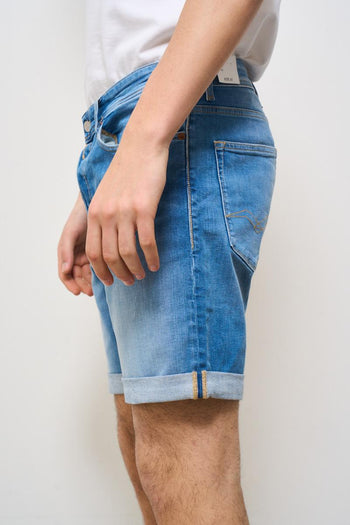 Bermuda uomo in denim medio - 3