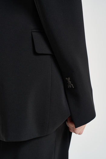 Giacca donna monopetto con pizzo nera - 8