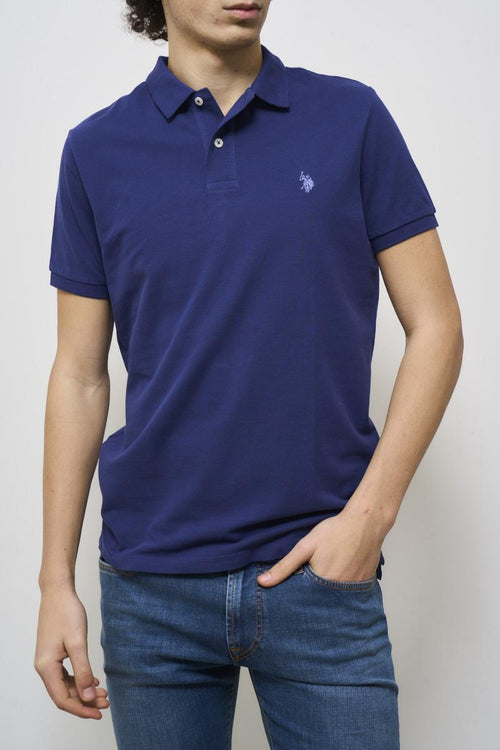 Men's blue polo shirt - 2