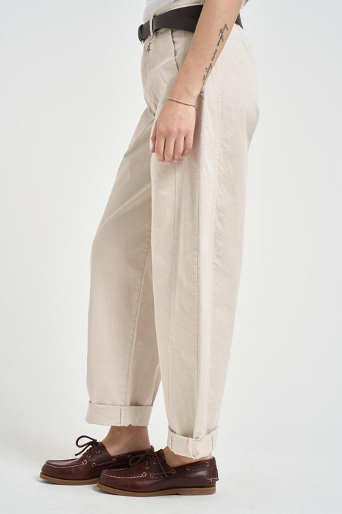 Pantalone donna carrot fit panna - 2