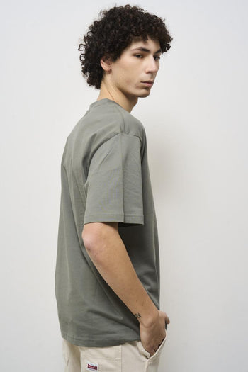 T-shirt uomo girocollo verde salvia - 4