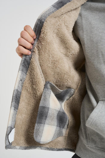 Camicia uomo a quadri grigia - 4