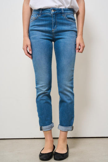 Jeans donna skinny in denim medio - 7