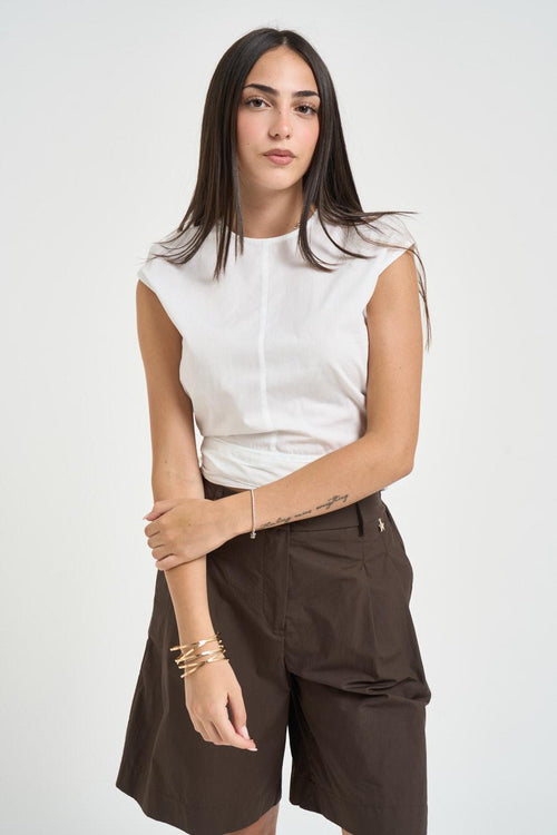 Top donna smanicato bianco - 2