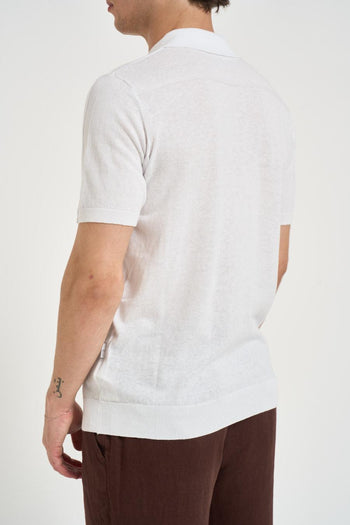 Polo uomo in maglia bianca - 5