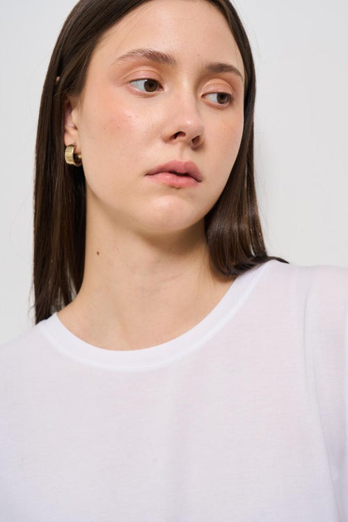 T-shirt donna girocollo bianca
