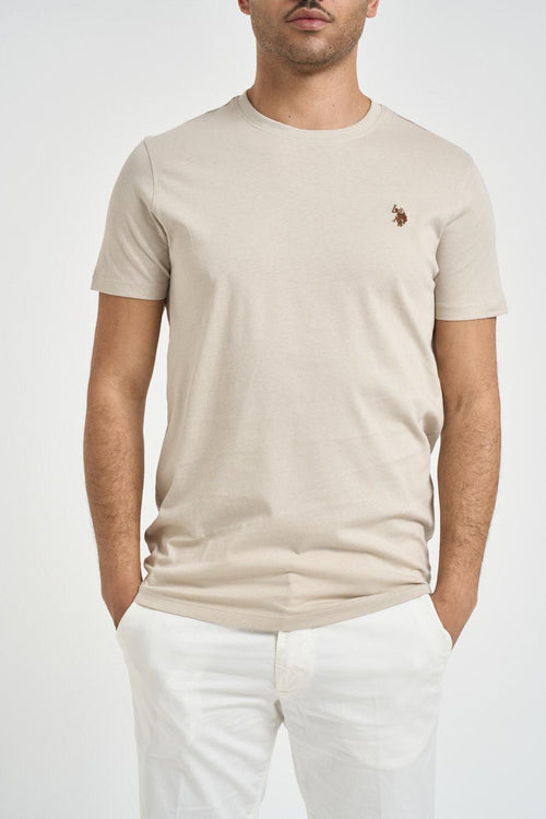 T-shirt uomo girocollo sabbia - 1