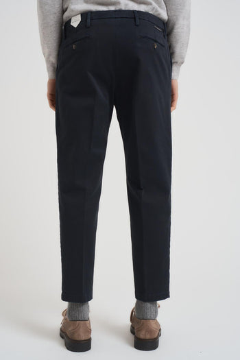 Pantalone uomo con pinces blu - 4