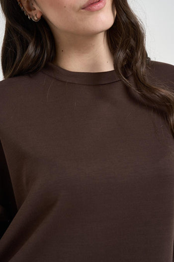 Felpa donna cropped moro - 4